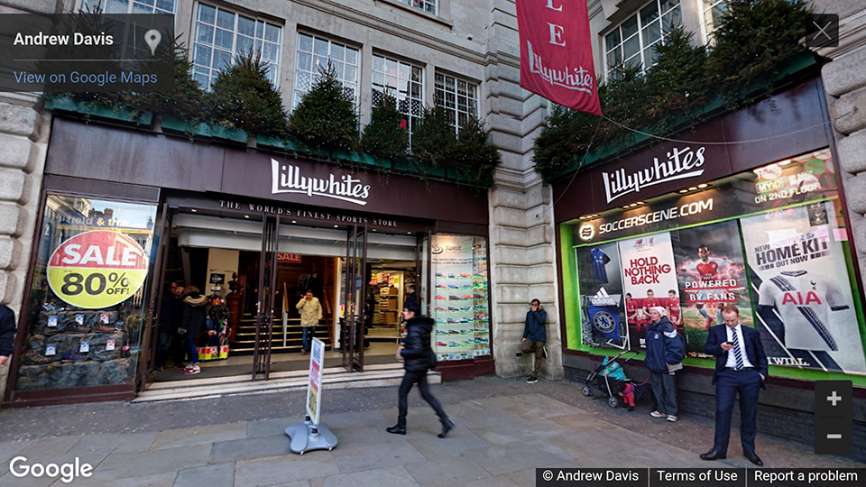 Lillywhites, Piccadilly Circus, London, UK photosphere